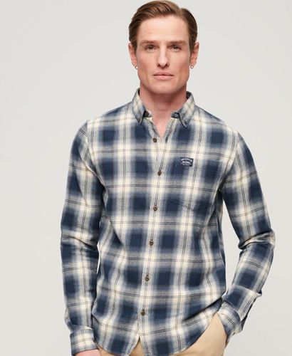 Men's Long Sleeve Cotton Lumberjack Shirt Navy / Cedar Check Navy - Size: Xxl - Superdry - Modalova