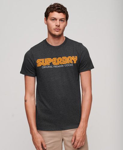 Men's Retro Repeat T-Shirt / Eclipse Marl - Size: L - Superdry - Modalova