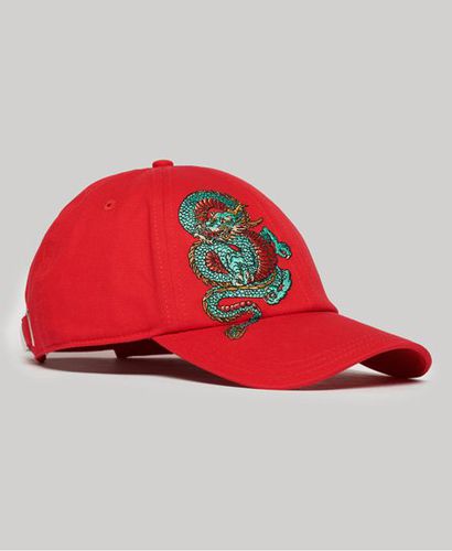 Women's Cny Graphic Cap Red / Flare Red - Size: 1SIZE - Superdry - Modalova