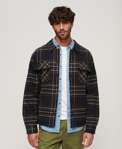 Men's Surplus Check Jacket Navy / Navy Check - Size: L - Superdry - Modalova