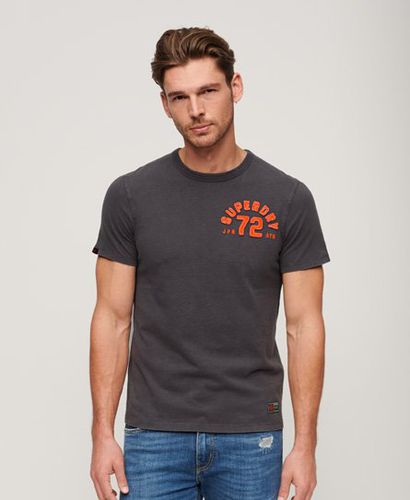 Men's Vintage Athletic Short Sleeve T-Shirt Dark Grey / Graphite Black - Size: Xxl - Superdry - Modalova