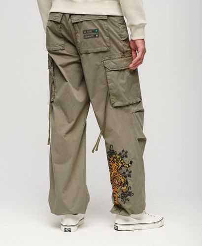 Men's x Ringspun Cargo Pants Green / Chive Green - Size: 30 - Superdry - Modalova