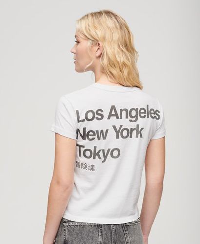 Women's Core Logo City Fitted T-Shirt White / Brilliant White - Size: 12 - Superdry - Modalova