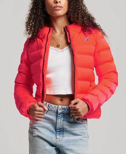 Women's Heat Sealed Padded Jacket Cream / Hyper Fire Coral - Size: 8 - Superdry - Modalova