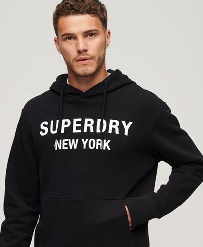Men's Luxury Sport Loose Hoodie Black - Size: L - Superdry - Modalova