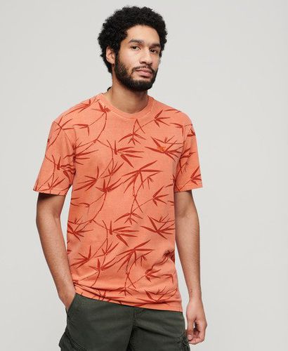 Men's Vintage Overdye Printed T-Shirt Orange / Smoked Rust Orange - Size: S - Superdry - Modalova