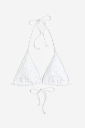 Triangel-Bikinitop Weiß, Bikini-Oberteil in Größe 40. Farbe: - H&M - Modalova