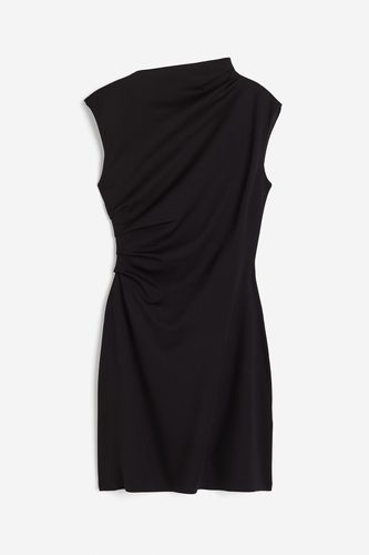 Drapiertes Jerseykleid Schwarz, Alltagskleider in Größe XXL. Farbe: - H&M - Modalova