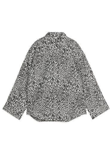 Leinenhemd Cremeweiß/Schwarz, Freizeithemden in Größe 38. Farbe: - Arket - Modalova