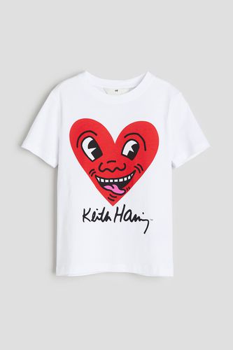 T-Shirt mit Print Weiß/Keith Haring, T-Shirts & Tops in Größe 158/164. Farbe: - H&M - Modalova