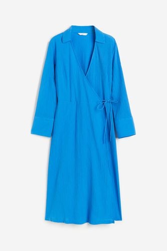 Blusenkleid im Wickelschnitt Blau, Alltagskleider in Größe XS. Farbe: - H&M - Modalova
