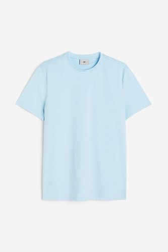 T-Shirt aus Pima-Baumwolle Slim Fit Hellblau in Größe XL. Farbe: - H&M - Modalova