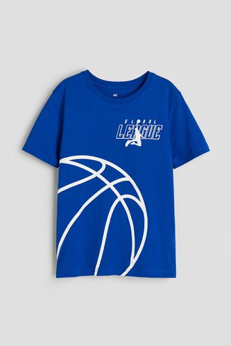 T-Shirt mit Print Blau/Basketball, T-Shirts & Tops in Größe 170. Farbe: - H&M - Modalova