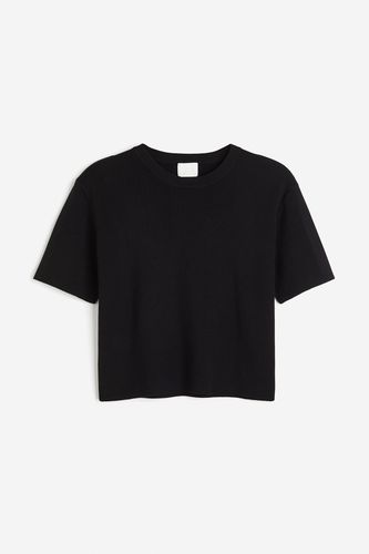 Feinstrickshirt Schwarz, T-Shirt in Größe XS. Farbe: - H&M - Modalova