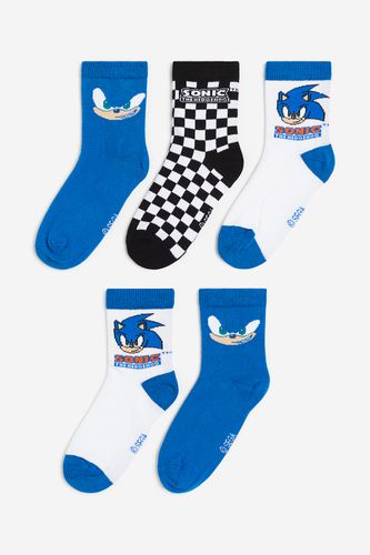 Er-Pack Gemusterte Socken Knallblau/Sonic der Igel in Größe 40/42. Farbe: - H&M - Modalova