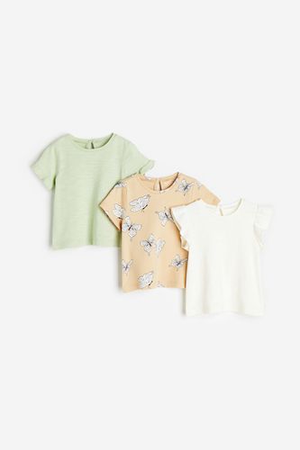 Er-Pack Baumwollshirts Beige/Schmetterlinge, T-Shirts & Tops in Größe 68. Farbe: - H&M - Modalova