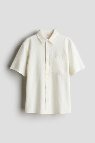 Baumwollhemd mit Kurzarm Weiß, Hemden & Blusen in Größe 146. Farbe: - H&M - Modalova