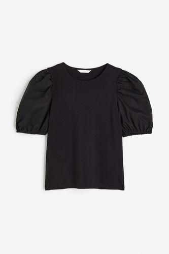 Shirt mit Puffärmeln Schwarz, Tops in Größe M. Farbe: - H&M - Modalova