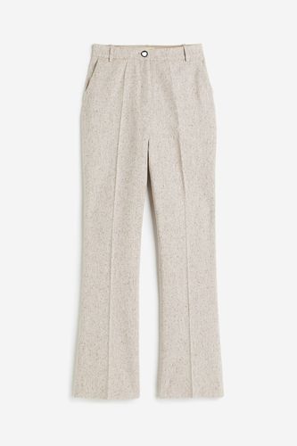Elegante Hose aus Wollmix Beigemeliert, Anzughosen in Größe 36. Farbe: - H&M - Modalova