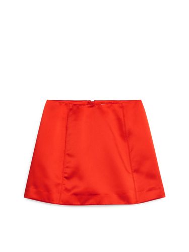 Minirock aus Satin Knallrot, Röcke in Größe 40. Farbe: - Arket - Modalova
