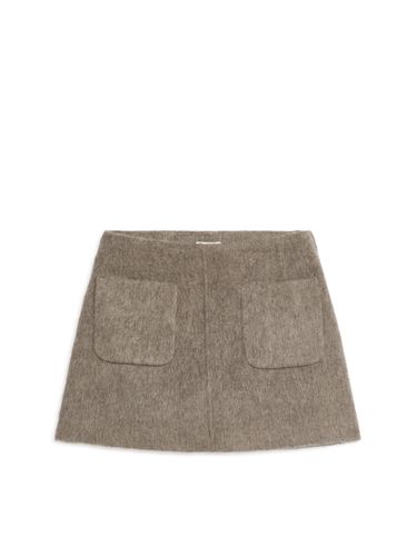 Minirock aus Wolle Taupe, Röcke in Größe 36. Farbe: - Arket - Modalova