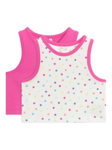 Trägerhemd im 2er-Set fuchsia/weiß/mehrfarbige Punkt, T-Shirts & Tops in Größe 86/92. Farbe: - Arket - Modalova