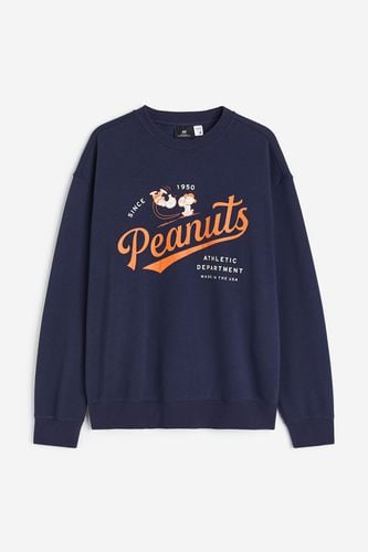 Sweatshirt in Loose Fit Marineblau/Snoopy, Sweatshirts Größe S. Farbe: - H&M - Modalova
