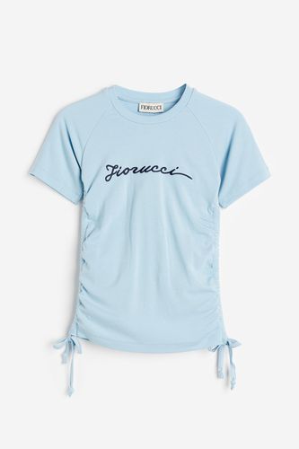 Squiggle Logo-t-shirt Mit Rüschensaum Blau in Größe XS. Farbe: - Fiorucci - Modalova