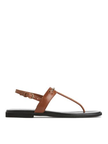 Zehensteg-Sandalen aus Leder Braun in Größe 40. Farbe: - Arket - Modalova