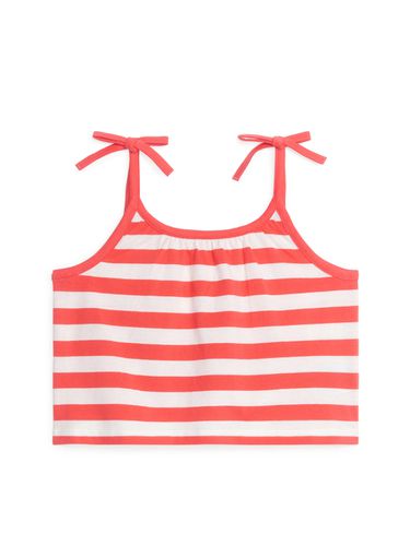 Jersey-Oberteil mit Bindebändern Rot/Weiß, T-Shirts & Tops in Größe 98/104. Farbe: - Arket - Modalova