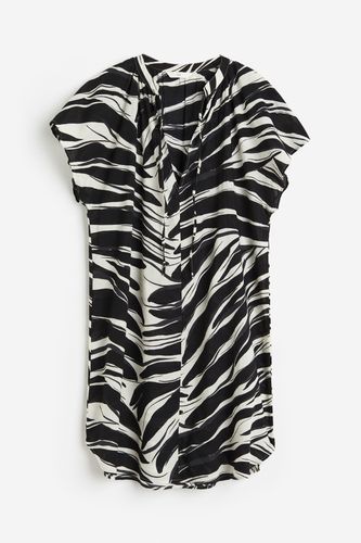 Tunikakleid aus Baumwolle Schwarz/Weiß gemustert, Alltagskleider in Größe M. Farbe: - H&M - Modalova