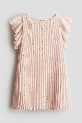 Plissiertes Kleid in A-Linie Hellrosa/Gemustert, Kleider Größe 116. Farbe: - H&M - Modalova