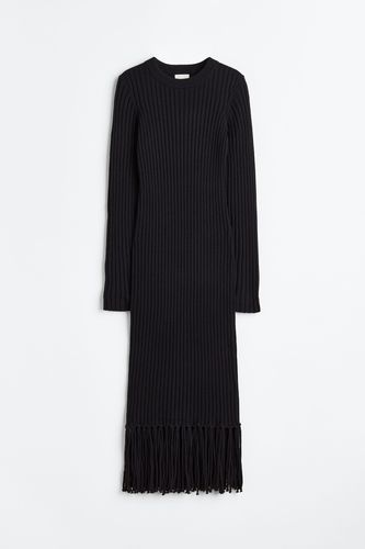 Kleid mit Fransen Schwarz, Alltagskleider in Größe XS. Farbe: - H&M - Modalova