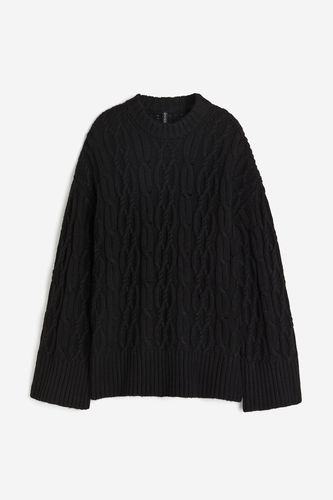 Pullover mit Zopfmuster Schwarz in Größe M. Farbe: - H&M - Modalova