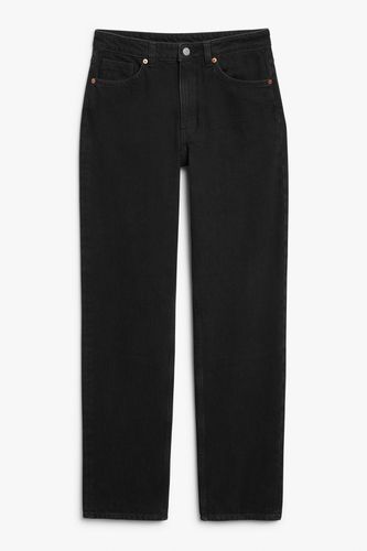 Mittelhohe, gerade schwarze Jeans Yara Schwarz, Straight in Größe 28/32. Farbe: - Monki - Modalova