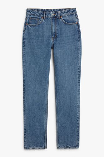 Yara Jeans blau mittlerer Bund Blau, Straight in Größe 25/32. Farbe: - Monki - Modalova