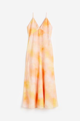 Kleid in A-Linie aus Modalmix Hellorange/Gemustert, Party kleider Größe XL. Farbe: - H&M - Modalova
