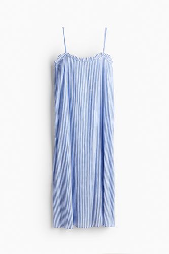 Baumwollkleid mit Volants Blau/Gestreift, Alltagskleider in Größe XXL. Farbe: - H&M - Modalova