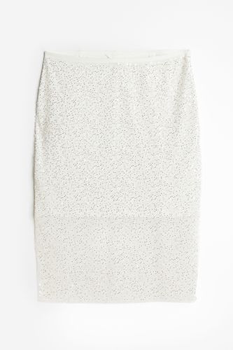 Rock mit Perlenverzierung Weiß, Röcke in Größe XL. Farbe: - H&M - Modalova