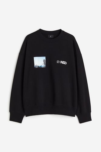 Bedrucktes Sweatshirt in Oversized Fit Schwarz/Strand, Sweatshirts Größe S. Farbe: - H&M - Modalova