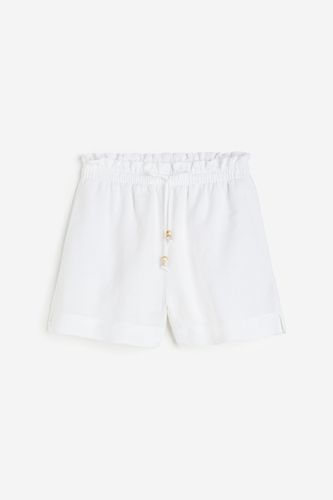 Paperbag-Shorts aus Leinenmix Weiß in Größe XXL. Farbe: - H&M - Modalova