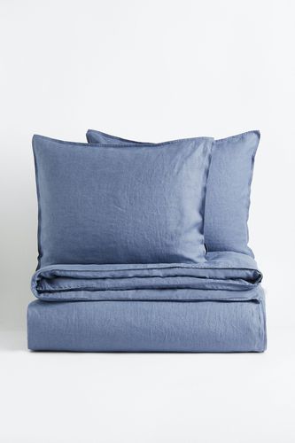 Leinenbettwäsche für Doppelbett Blau in Größe 240x220 50x60 cm. Farbe: - H&m Home - Modalova