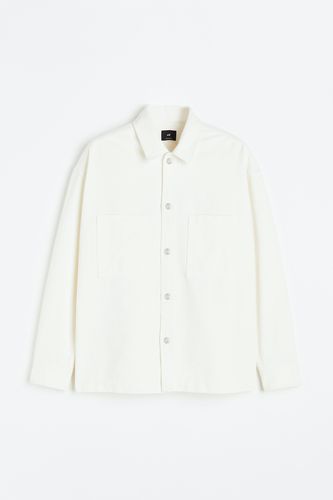 Twill-Overshirt Oversized Fit Weiß, Overshirts in Größe L. Farbe: - H&M - Modalova
