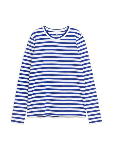 Langarm-T-Shirt Blau/Weiß, Tops in Größe XS. Farbe: - Arket - Modalova