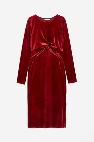 MAMA Stillkleid aus Velours Dunkelrot, Kleider in Größe M. Farbe: - H&M - Modalova