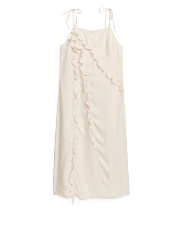 Midi-Trägerkleid mit Rüschen Cremeweiß, Alltagskleider in Größe 36. Farbe: - Arket - Modalova