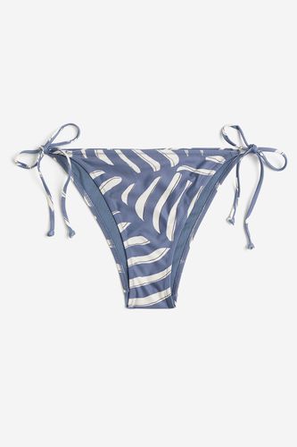 Tie-Tanga Bikinihose Taubenblau/Gemustert, Bikini-Unterteil in Größe 50. Farbe: - H&M - Modalova