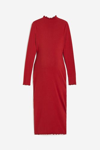 MAMA Geripptes Jerseykleid Dunkelrot, Kleider in Größe XL. Farbe: - H&M - Modalova