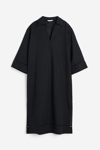 Kaftankleid aus Leinenmix Schwarz, Alltagskleider in Größe M. Farbe: - H&M - Modalova
