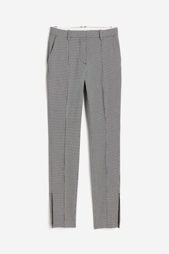 Hose mit Beinschlitzen Schwarz/Hahnentrittmuster, Anzughosen in Größe 46. Farbe: - H&M - Modalova